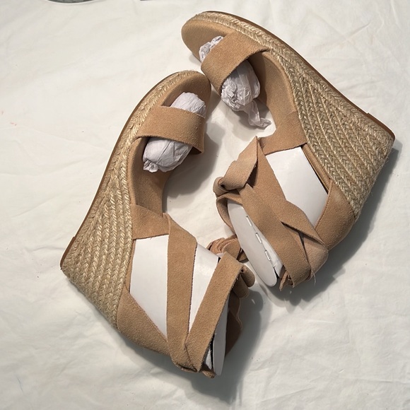 NIB ALDO l Size 10 l LARETTA Espadrilles Wedge Heel Sandals l Natural - Picture 7 of 13